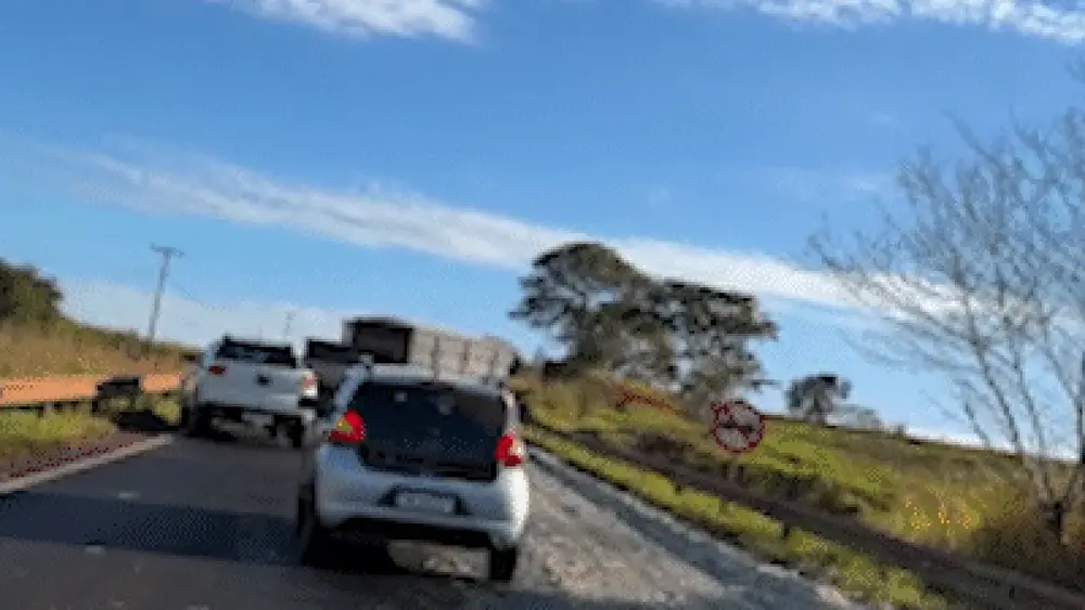 Sebo na pista interdita parcialmente a MS-395